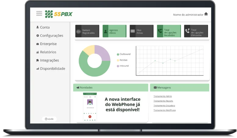 55PBX Home plataforma admin- Faça tudo pelo admin